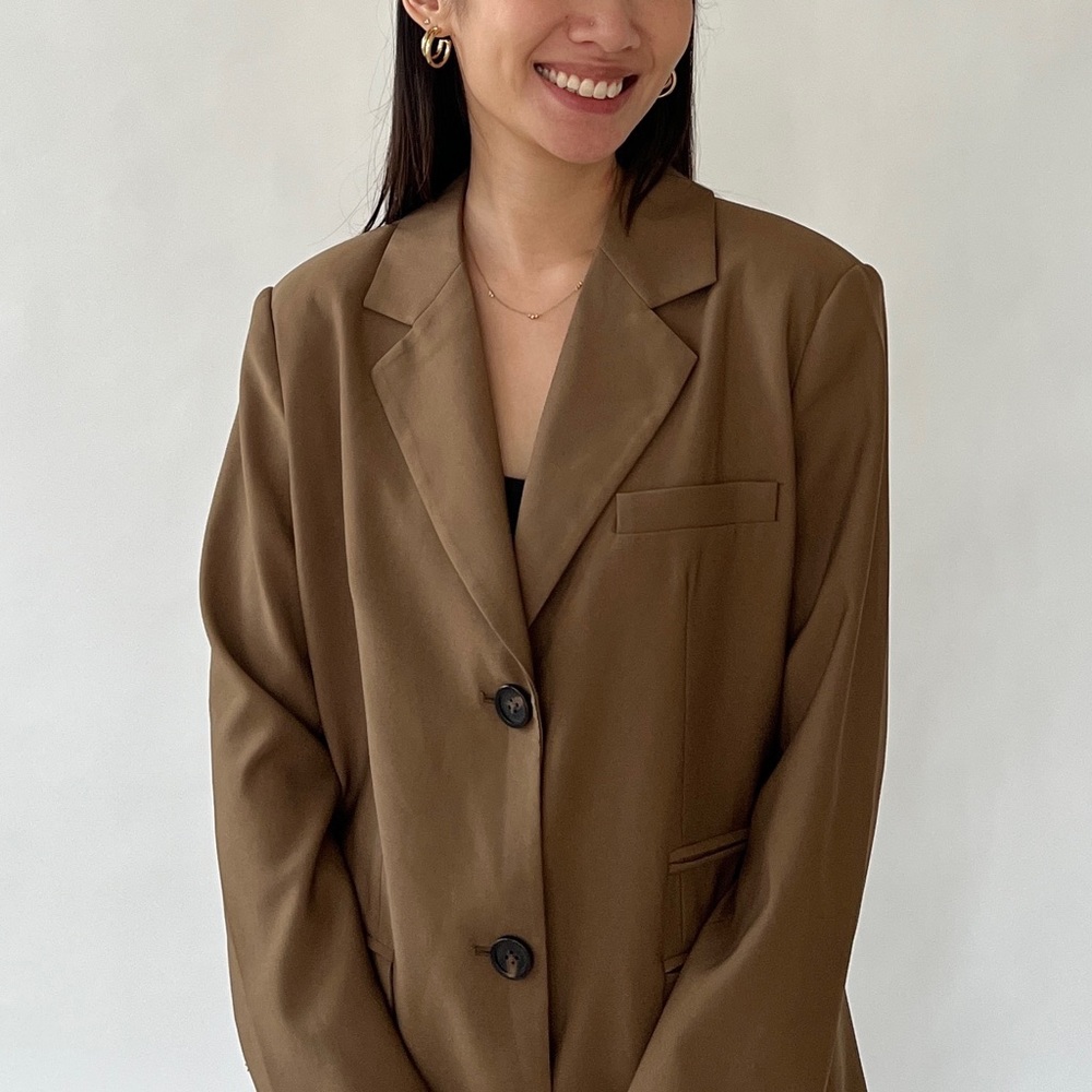 J.ING Oversized Brown Blazer